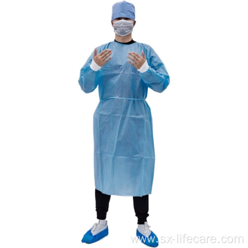 Ce FDA Non-Woven Blue PP Disposable Isolation Gown